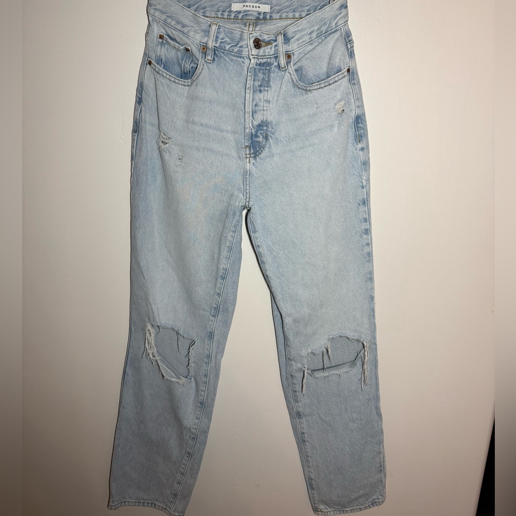 Pacsun Light Blue Distressed Women Jeans